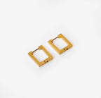 Brinco Argola Quadrada Banhada Ouro 18k