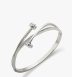 Bracelete Prego Zircônia Prata