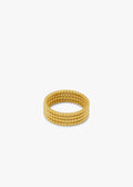 Anel Esferas Banho Ouro 18k