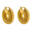 Brincos de Argolas Bold Ziza Banhado em Ouro 18K
